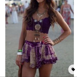 RAGA embellished tie dye shorts